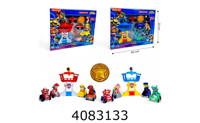 Герої PAW Patrol з транспортом в коробці 30*40 H-06