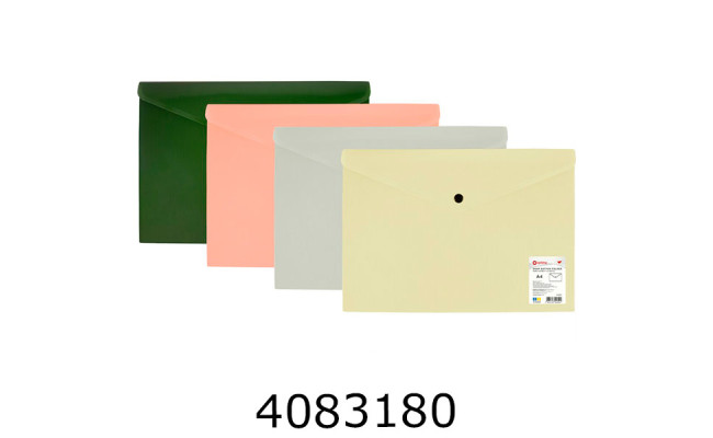 Папка конверт на кнопці A4 Optima 180мкм непрозора фактура 