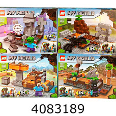 Конструктор Minecraft 90-105 дет. 4 види (8) 64001