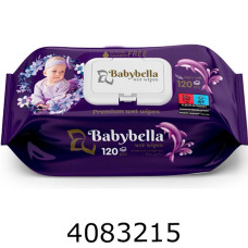 Серветка волога 120шт Babybella з клапаном дитячі (12)