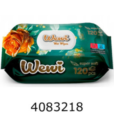 Серветка волога 120шт Wewi з клапаном троянда (12) 9010
