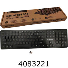 Клавіатура Defender Comfort MT UKR чорна 104кн. *1хAAA* бездротова 450950