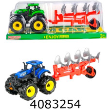 Трактор інерц. в слюді з причіпом 2 кольори 35*11*13см (36/72) 9878-5A