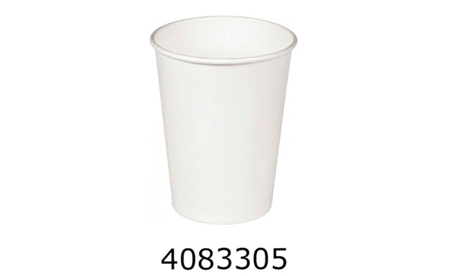 Стакан одноразовий паперовий 250мл білий ціна за 50шт BUROCLEAN (48) CUP250WT