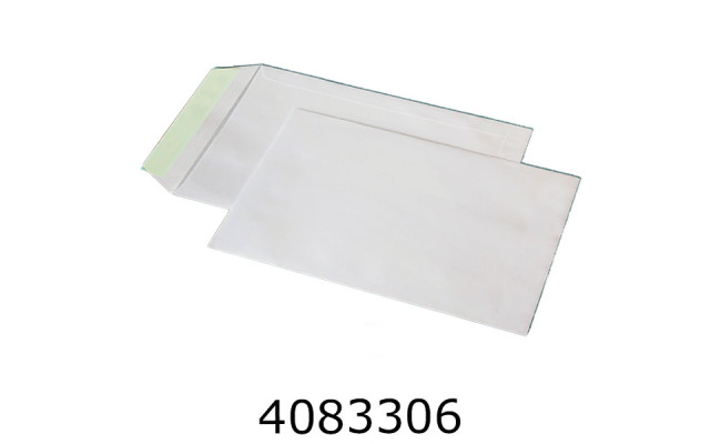 Конверт С-4 229*324мм 90г/м2 СКЛ білий Куверт термоупаковка (50/250) 4040_50