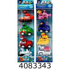 Герої Paw Patrol 4шт з машинками в коробці 4 види PB224