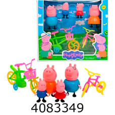 Герої Peppa Pig 4шт аксесуари в коробці 1830В