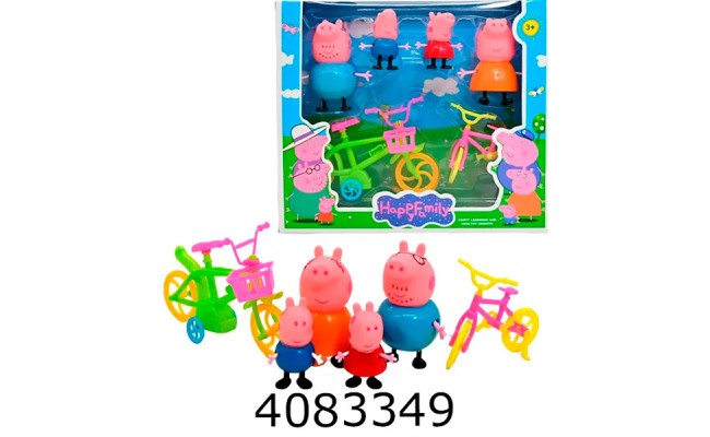 Герої Peppa Pig 4шт аксесуари в коробці 1830В