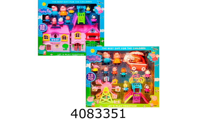Герої Peppa Pig 9шт аксесуари в коробці 1836В