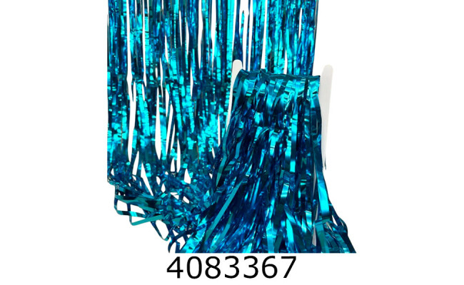 Шторка фольгована для фотозони глянець блакитна 2350