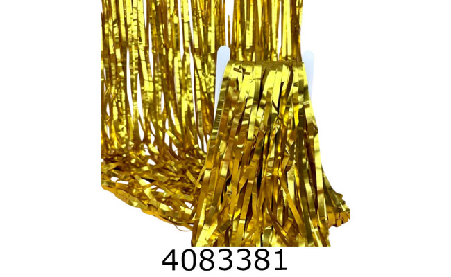 Шторка фольгована для фотозони сатин золото 22-358