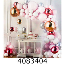 Повітряні кульки АРКА біло розово  107шт  (100) 25-224