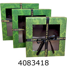 Коробка карт. для подарунків 3в1 морськ. хвиля 12.5*18*7 см 14*20*8 см 16*22*10 см 25-456