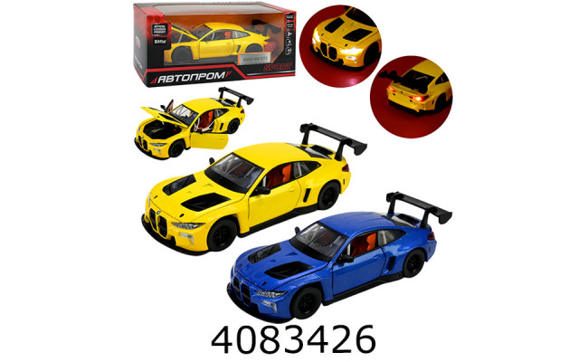 Машинка метал. BMW M4 GT3 муз. світ. відкр. двері Автопром (24/48) 68715