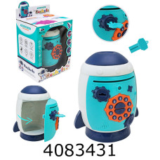 Скарбничка Сейф на батар. Ракета в коробці світ. муз.16*13*26см (36/72) MH030