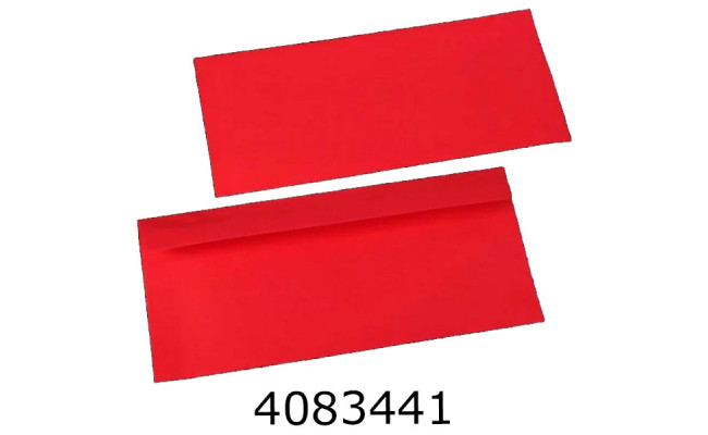Конверт для грошей подар. червоний 241*105 см ціна за 20 шт 5-86351