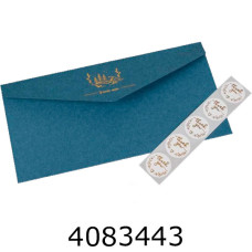 Конверт для грошей подар. синій. 22*11 см ціна за 5 шт 5-86399