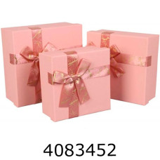 Коробка карт. для подарунків 3в1рожева 19.5*19.5*9.517.5*17.5*815.5*15.5*6.5см 73-5245 Коробка карт. для подарунків 3в1рожева 19.5*19.5*9.517.5*17.5*815.5*15.5*6.5см 73-5245