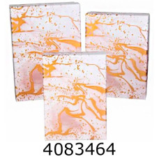 Коробка карт. для подарунків 3в1мармур золото 19.5*19.5*9.517.5*17.5*815.5*15.5*6.5см 73-1681/311-85