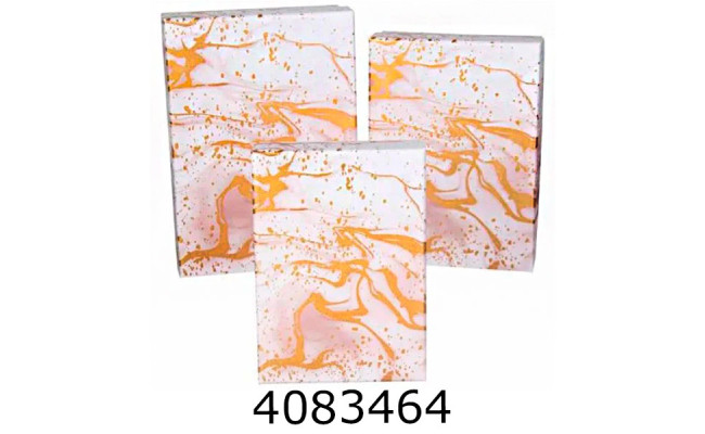 Коробка карт. для подарунків 3в1мармур золото 19.5*19.5*9.517.5*17.5*815.5*15.5*6.5см 73-1681/311-85