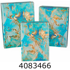 Коробка карт. для подарунків 3в1мармур бірюза 19.5*19.5*9.517.5*17.5*815.5*15.5*6.5см 73-1711/311-88