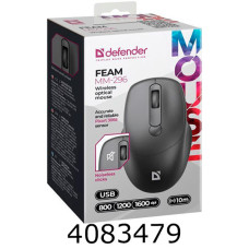Мишка комп. Defender Feam MM-296 чорна 