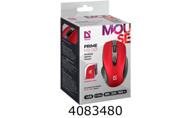Мишка комп. Defender Prime MB-053 червона 
