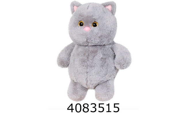 Кіт пузатик 35см сірий м'яка іграшка 849