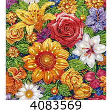 Алмазна мозаїка 25*25 квіти 