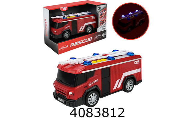 Машина інерц. в коробці Пожежна машина на батар. 18*8*12см (96) WY1134A