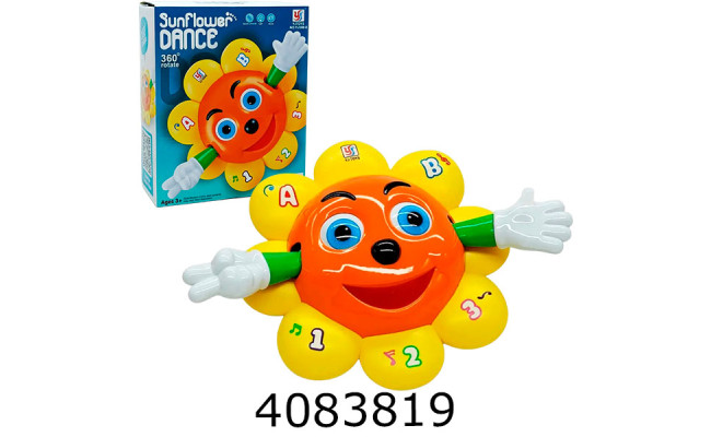 Муз. Квітка на батар. коробці звуксітлорух. 19*8*19см (30/60) YJ388-8