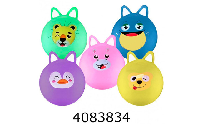 Мяч для фітнесу з вушками 55см 5 кольорів (30) BT-PB-0220