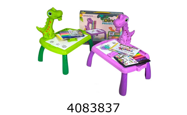 Столик- проектор катриджі-картинки фломастери 2 кольори в коробці  29*6*23см (24/48) 2022-9