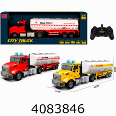 Машина радiо акум. в коробці Вантажівка з цистерною 2 кольори 11*45*14см 99-60A