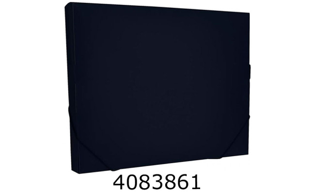 Папка - бокс Optima 30мм на гумці чорна (20) O35616-01