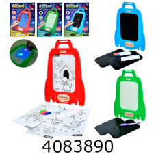 Досточка-планшет LCD для малювання на батар. Ракета 3 види  23*34*2см (30/60) D1237-8-9