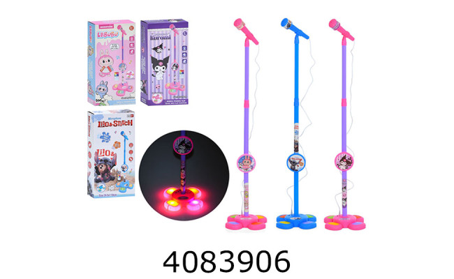 Мікрофон на стійці батар. в коробці 3 види 110см 16*33*6см (36) 5622A-25A-26A