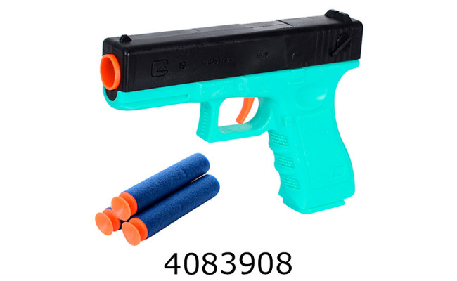 Пістолет поролон. набої-присоски в коробці 15*10*2см (120) 772