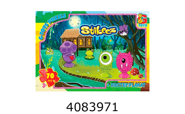 Пазли 70 ел. midi G-Toys ліцензія 
