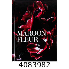 Блокнот А5 96 арк. Axent клітка обкл. тв.Maroon fleur (20) 8459-1-A
