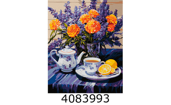 Картина по номерам 40*50см квіти 