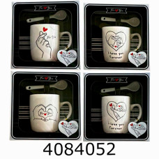 Кружка керам. з ложкою 