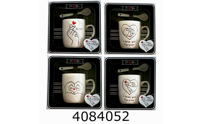 Кружка керам. з ложкою 