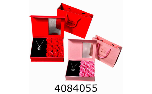 Набір подарунковий підвіска + 12 квіток мильних в коробці та пакеті 18*13см (120) MA26-863