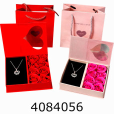 Набір подарунковий підвіска + 8 квіток мильних в коробці та пакеті 12*16см (120) MA26-858