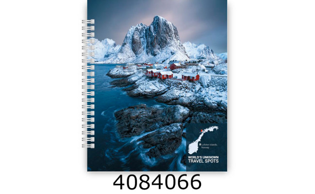 Блокнот на спір. збоку B5 кл. 60 арк. картон обкл. Optima 