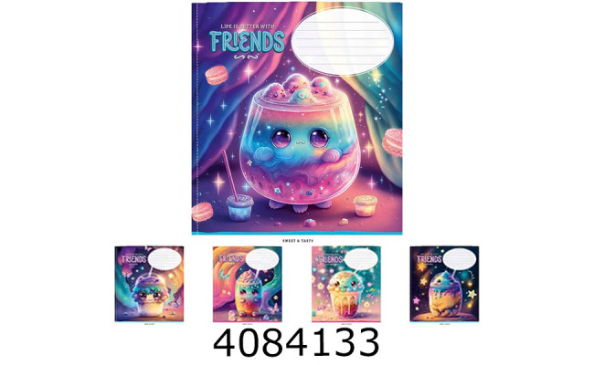 Зошит шк. 12 арк. кл. Школярик Star глітер 