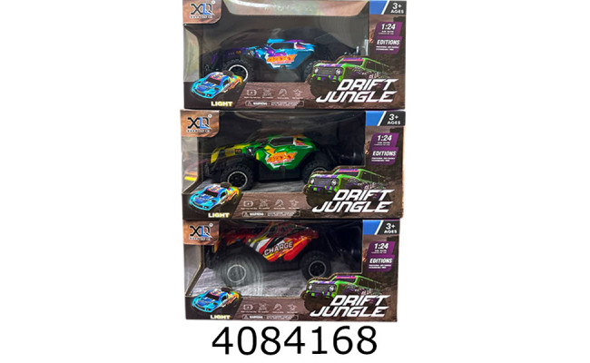 Машина радіо батар. в коробці 2 види по 2 кольори муз. світл. 24*13*13см (18) 666-148-149P