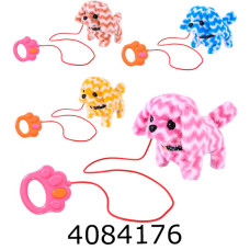 Собачка м'яка іграшка на повідкуходить махає хвостиком гавкає 15*8*13см (140) C23930