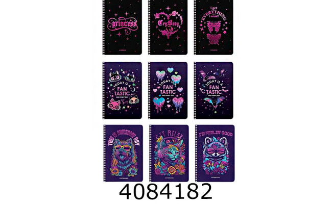 Блокнот на спір. А5 80 арк. кл. Школярик Student білий блок 70г/м2 ПК тисн. (3/72) A5-SC-080-6127K